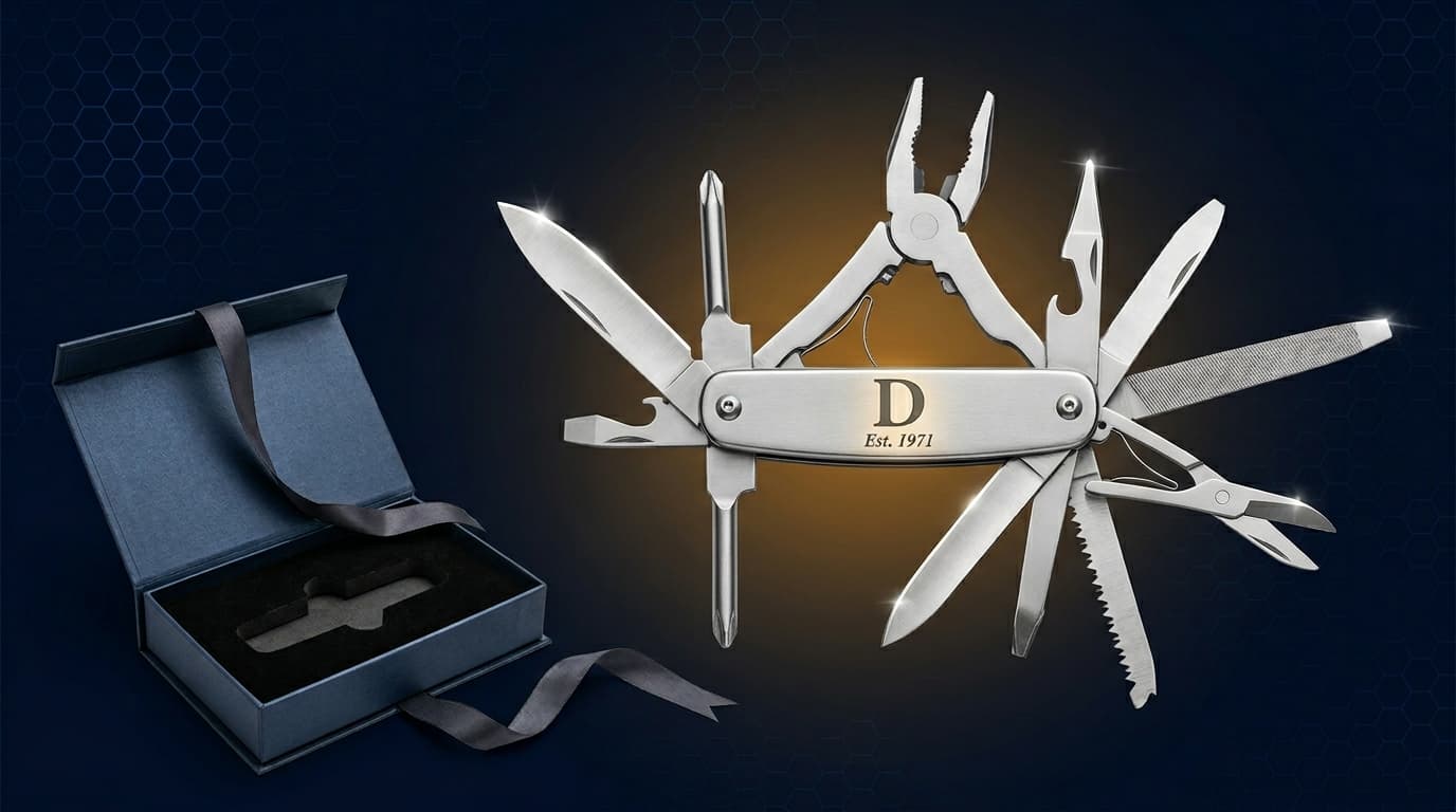 Father's Day engraved multi-tool personalized gift — June 2026 winning product
