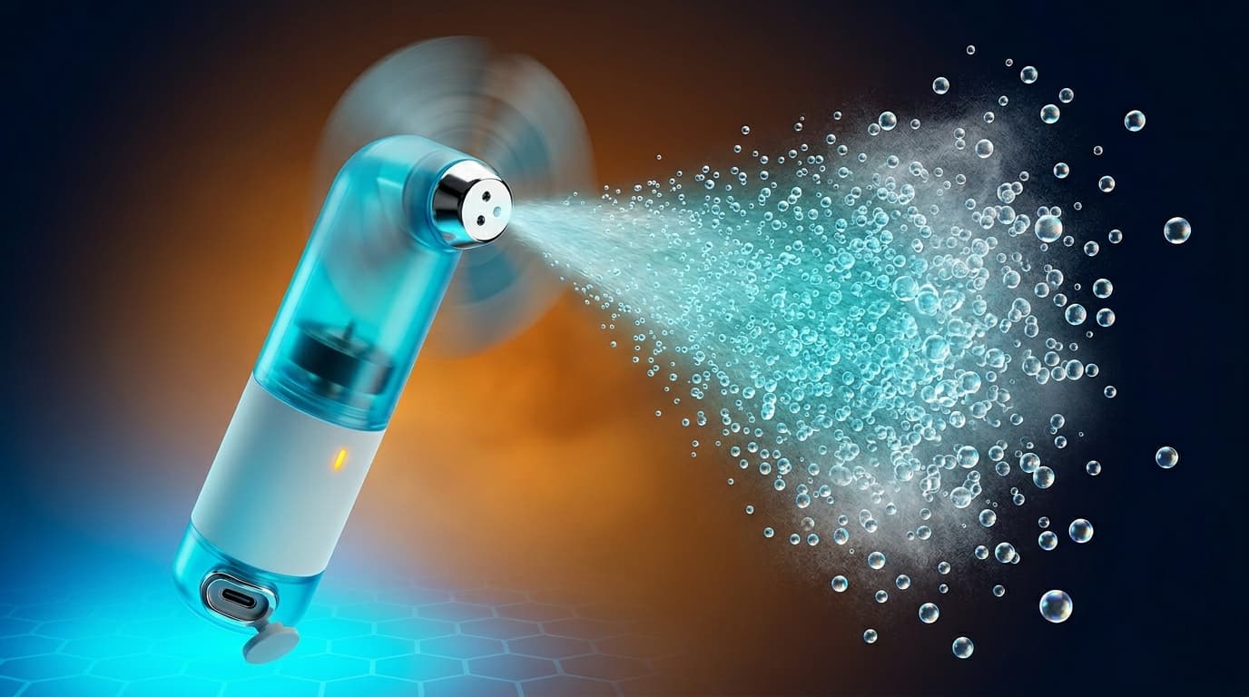 Mini handheld misting fan rechargeable — outdoor festival cooling product June 2026