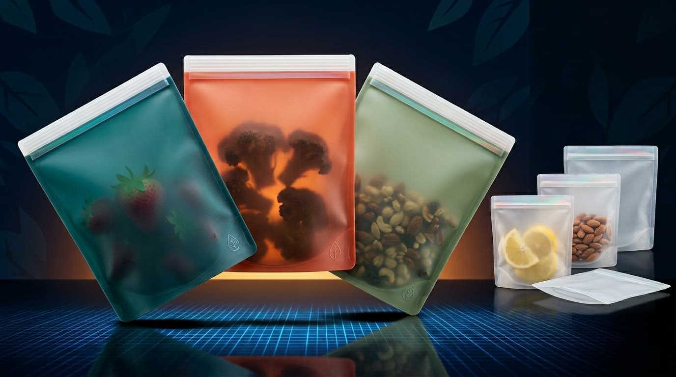 Reusable silicone food storage set — eco picnic summer product June 2026