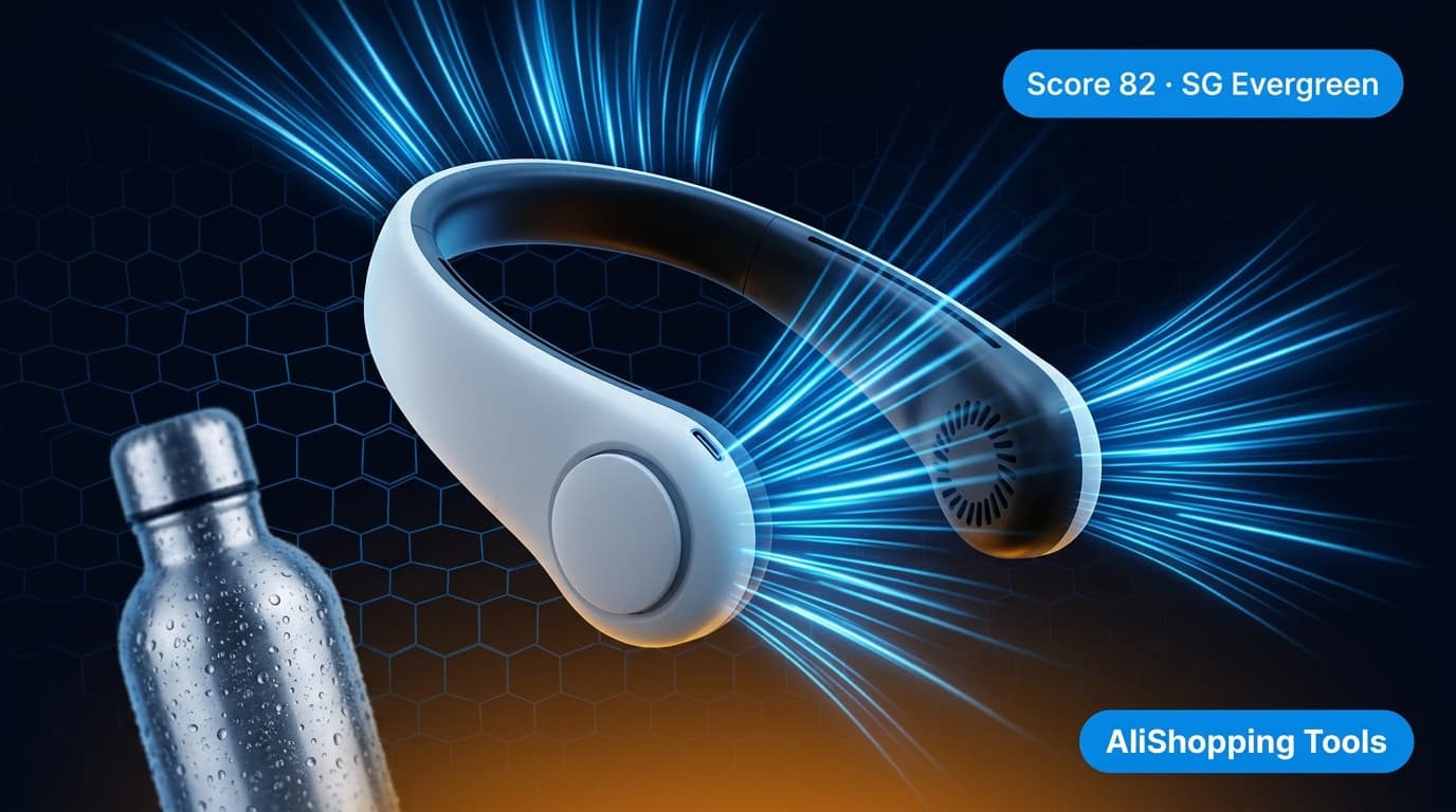 Bladeless USB-C neck fan for Singapore tropical heat — personal cooling evergreen winner 2026