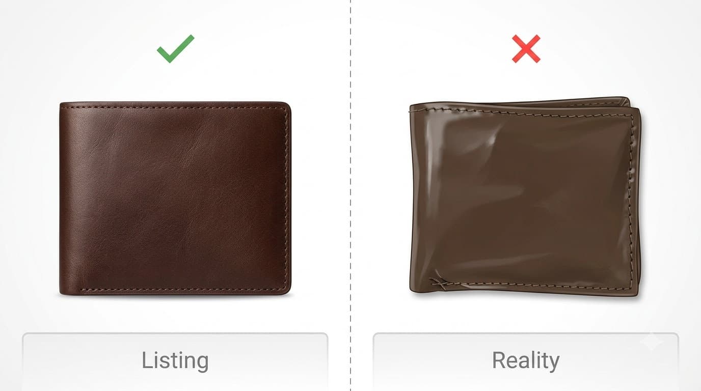 Bait-and-switch scam — listing photo vs. what actually arrives