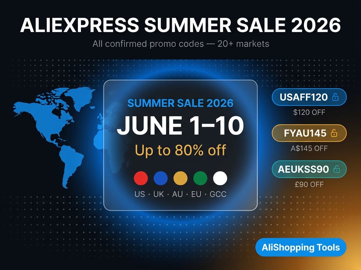 AliExpress Summer Sale June 2026 promo codes by country — global discount guide