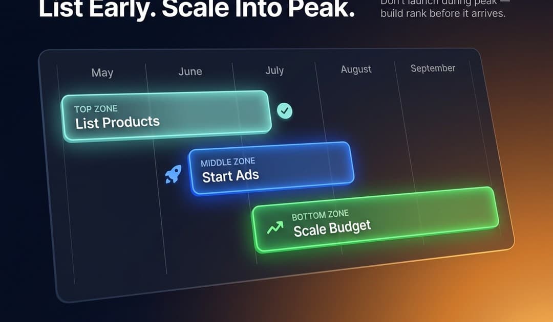 Q3 2025 product launch timeline — listing dates, ad start dates, and peak demand windows for all 12 products