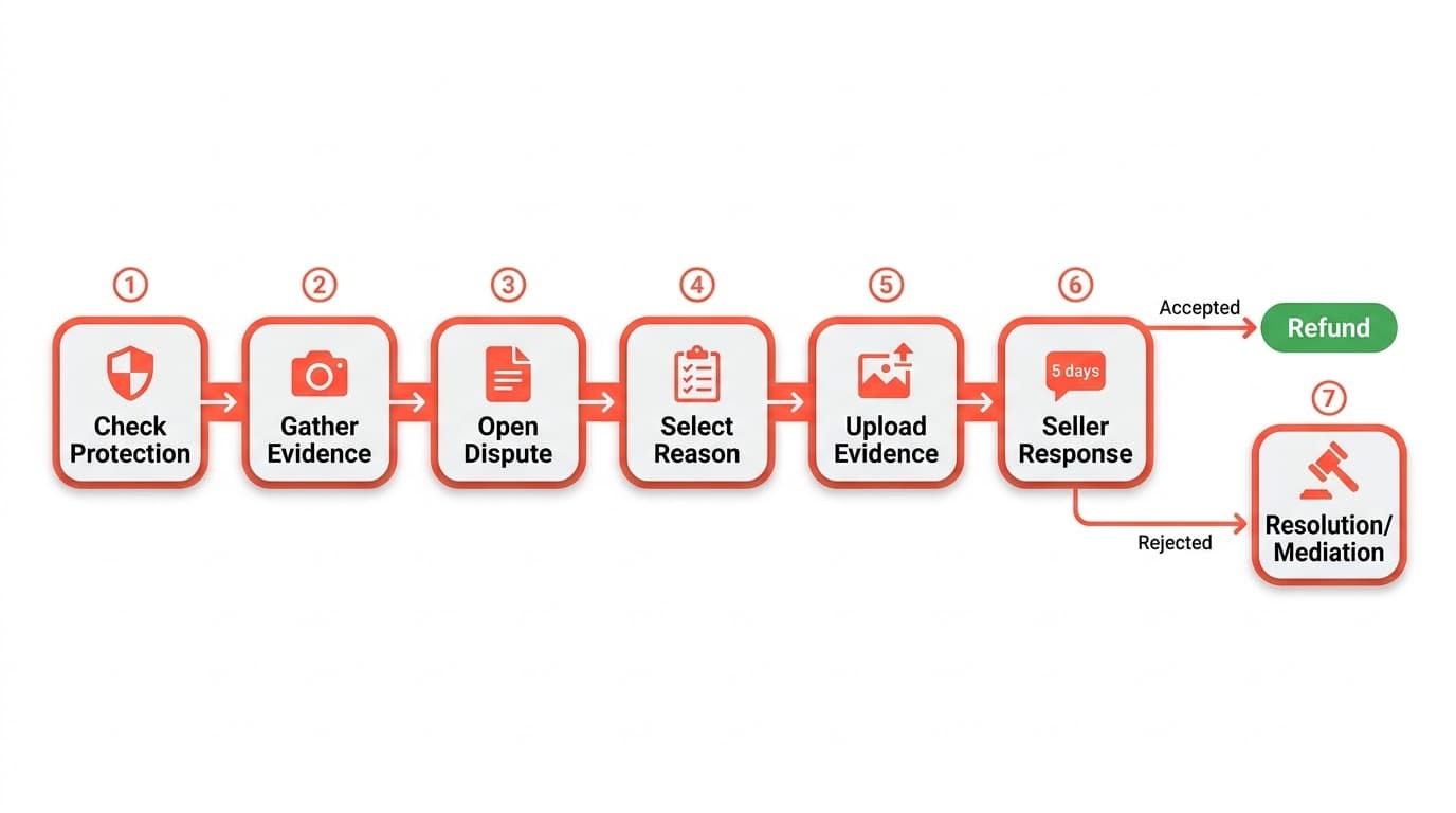 AliExpress dispute process — step by step from opening to resolution