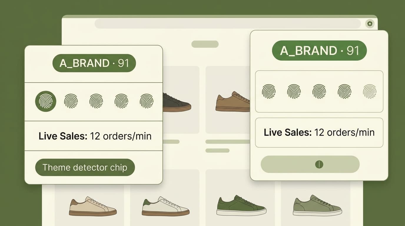 AStools app-stack detection panel for Lululemon storefront showing loyalty, BORIS, multi-region, and Klaviyo signal weights — placeholder mockup pending FE-news image refresh