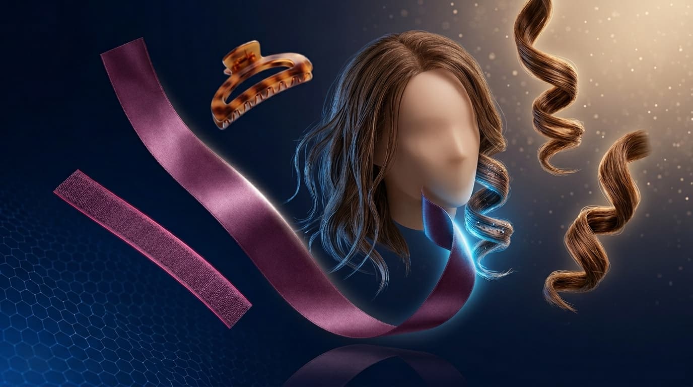 Heatless curl ribbon set silk velcro — TikTok overnight curl trend June 2026