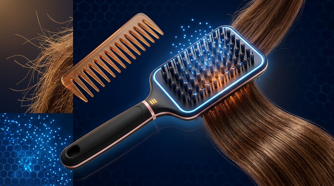 Ionic hair brush anti-frizz auto-heating — TikTok humidity hair solution June 2026