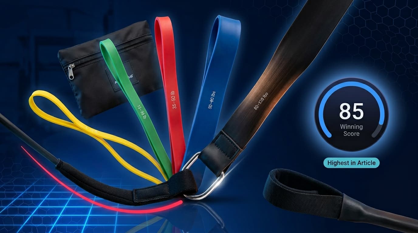 Resistance bands set 5-tier door-anchor — TikTok fitness trend June 2026