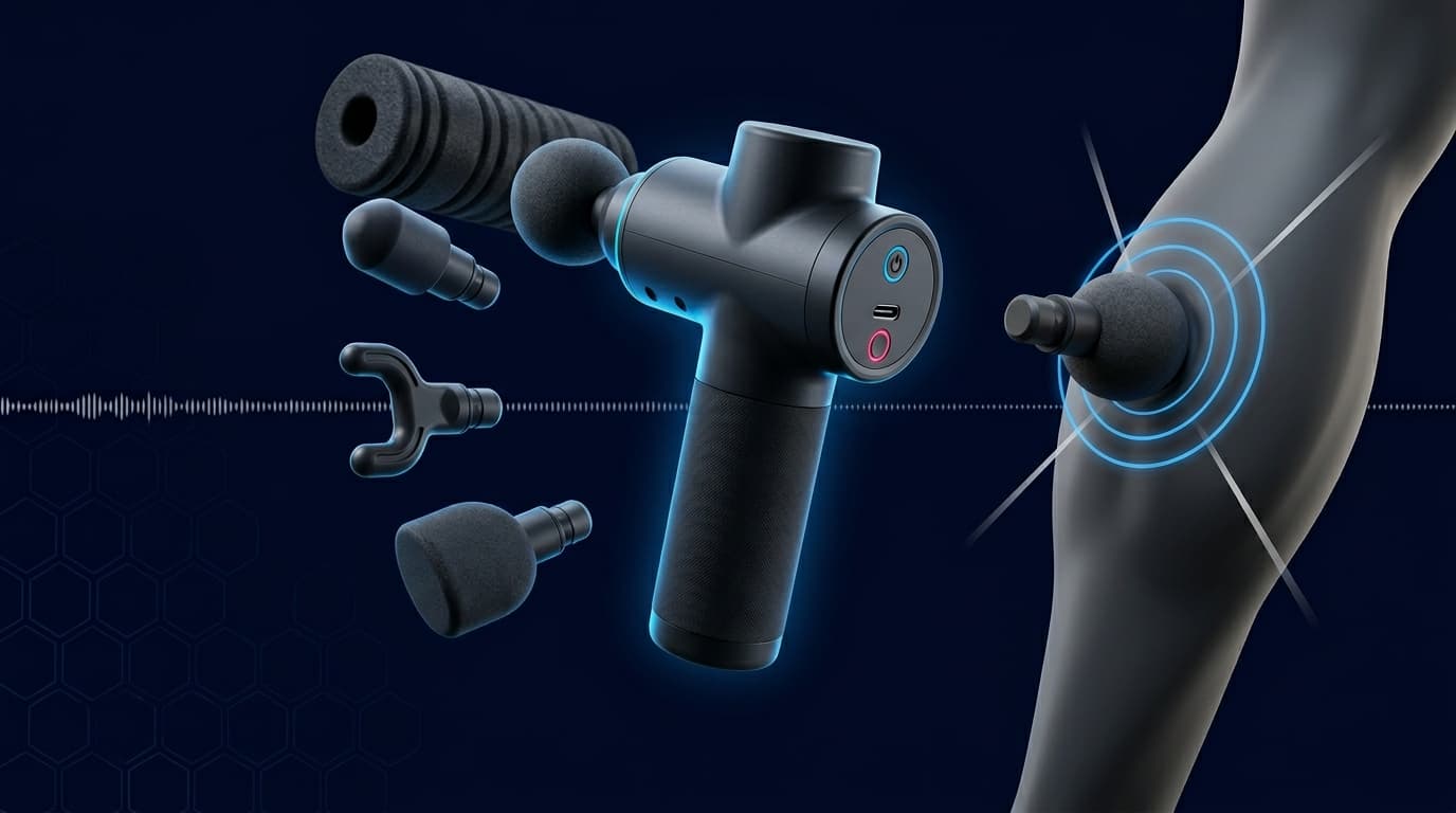 Mini massage gun quiet pocket-size USB-C — TikTok fitness recovery gift June 2026