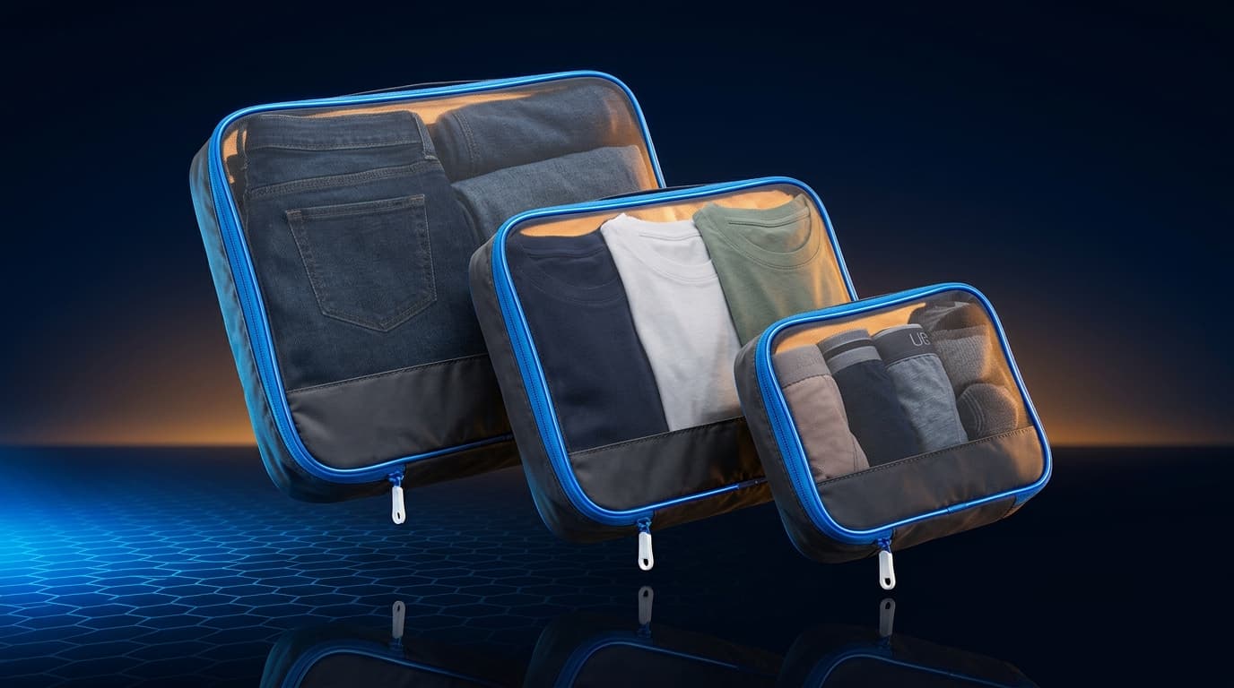 Travel organizer compression pouch set packing — winning dropshipping product April 2026
