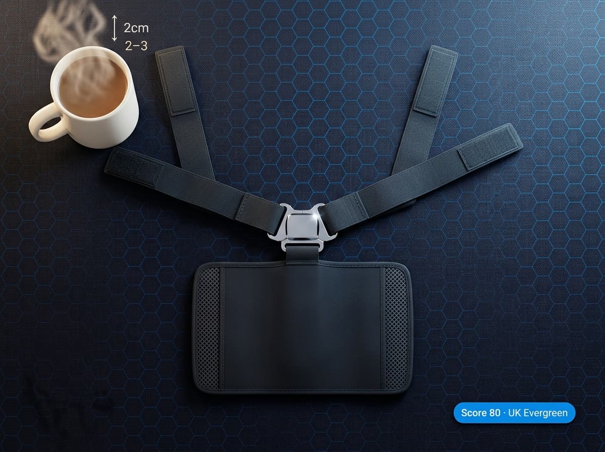 Posture corrector for UK remote workers with British tea mug mid-ground — AliShopping Tools