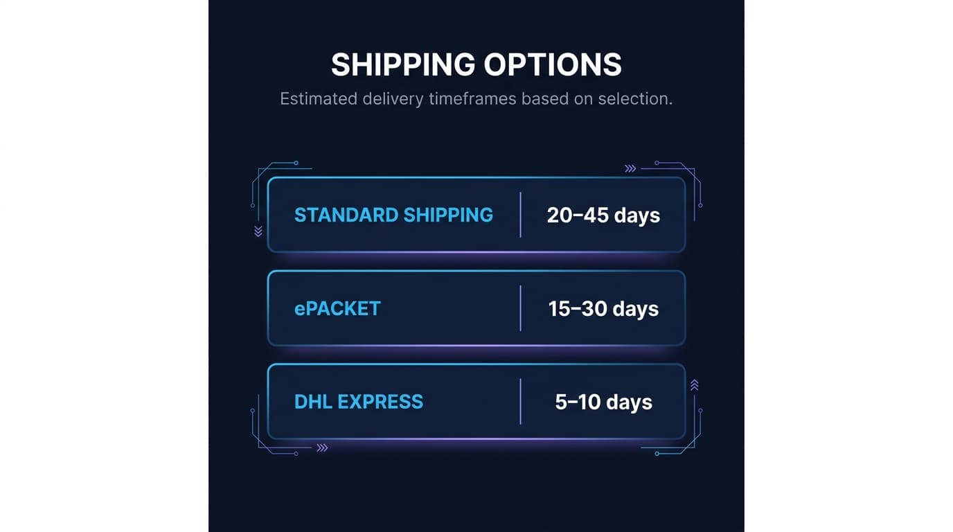 AliExpress delivery time calculator — how to estimate shipping time by method