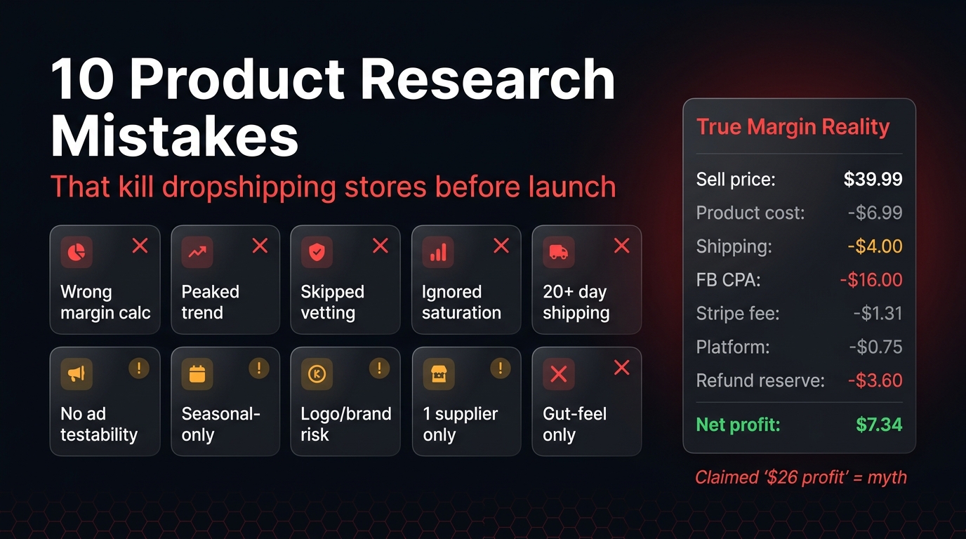10 product research mistakes dropshippers make — how to avoid them