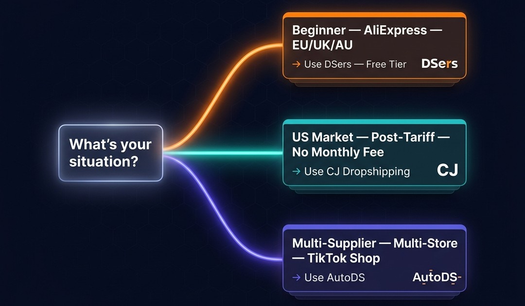 Decision matrix: which dropshipping tool fits which seller type