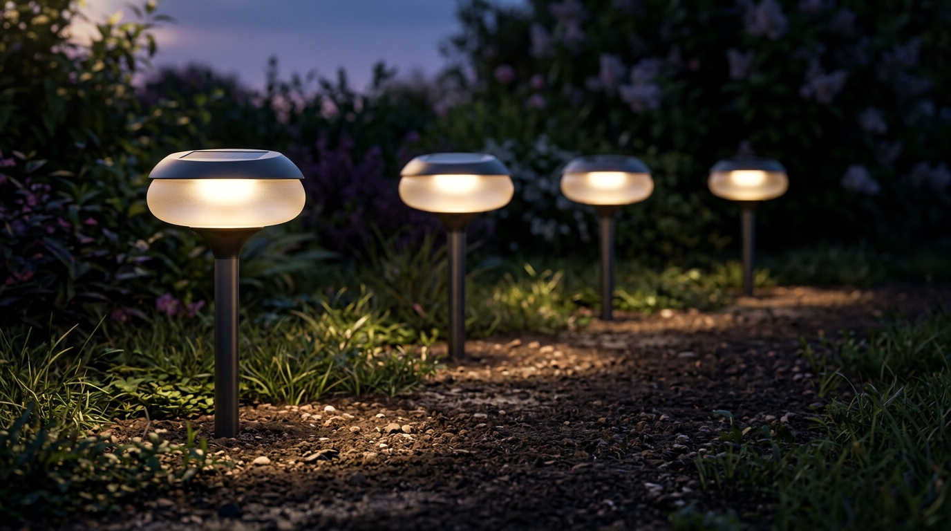 Solar garden path lights seasonal trend — search volume peaks every May