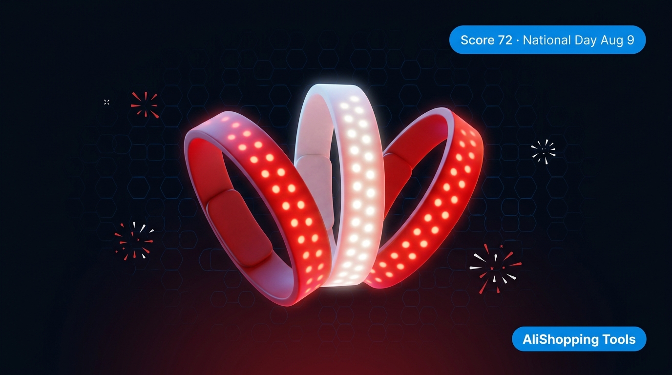 Singapore National Day red-and-white merchandise LED wristband — August 9 winning product 2026